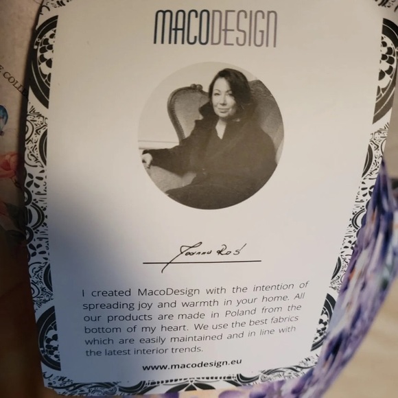 Macodesign Throw Pillow 18x18 Purple Flower Collection Poland Decor Vibrant - Picture 6 of 10